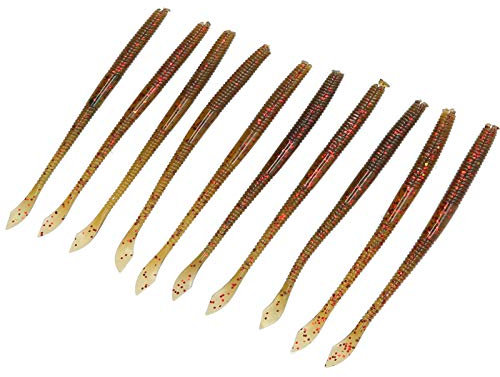 Keenso 4 Set Esche in Silicone, Simulazione Artificiale in Silicone Morbido a Forma di lombrico con Esche Artificiali Accessorio per la Pesca(Marrone) per Pesci