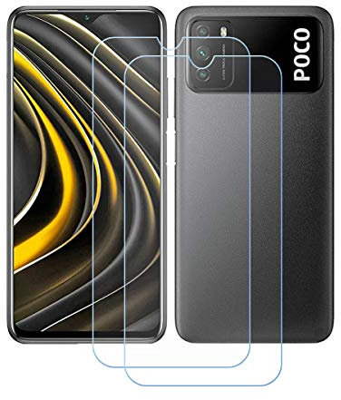 TTJ [2 Piezas Protector de Pantalla para Xiaomi Poco M3,9H Dureza HD Anti-caída/Anti-rasguños Sin Burbujas Cristal Templado Vidrio Templado para Xiaomi Poco M3 (6,53).