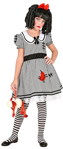 W WIDMANN MILANO Party Fashion - Kinderkostüm Horror Puppe, Kleid, Gothic, Dark Girl, Psycho, Grusel, Halloween