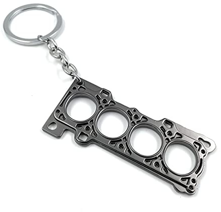 Onwomania - Zylinderkopf Motor Dichtung Schlüsselanhänger - Metall Glücksbringer ideal als Geschenk z.B. für den besten Freund, die beste Freundin, Mama - Für Männer, Frauen & Kinder