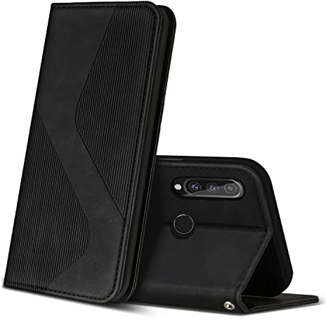 ZONNAVI Hülle für Huawei P30 Lite, PU Leder Handyhülle mit Kartenfächer und Standfunktion, Lederhülle Flip Wallet Case Schutzhülle für Huawei P30 Lite (Schwarz)