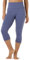 LAPASA Damen Capri 3/4 Sport Leggings hoher Bund Push Up High Waist Taschen L02A1 (ohne Tasche: Stahlblau, L)