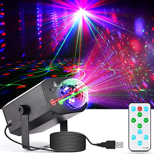 Discokugel, Party Lichters DJ Disco Licht + Disco Ball Soundaktiviertes discokugel kinder mit Fernbedienung zum Tanzen KTV Bar Club Vocal Konzert Geburtstag