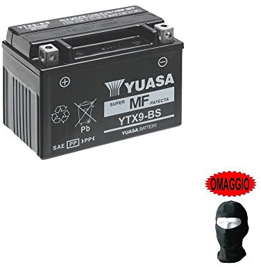 COMPATIBILE CON KYMCO Agility 4T R16 Plus E4 (C41000) 125 dal 2016 al 2020 BATTERIA YUASA YTX9-BS BATTERIE 8,4 AMPERE 12 VOLT PRONTA PER L’UTILIZZO 150X87X105MM SEPARATORE AGM GIÀ CARICA