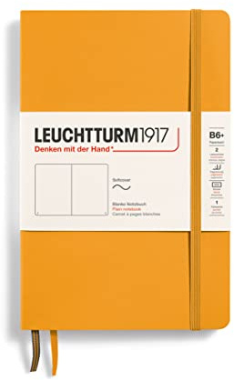 LEUCHTTURM1917 365639 Notizbuch Paperback (B6+), Softcover, 123 nummerierte Seiten, Rising Sun, Blanko