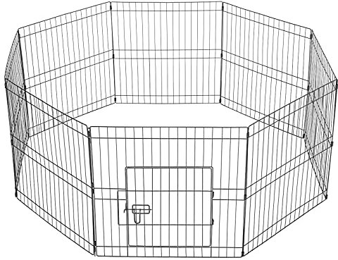 Yaheetech 16 Panel Puppy Playpen Dog Pen Pet Playpen for Small Animals/Cat/Rabbit/Duck Exercise Fence Indoor/Outdoor 61cm High