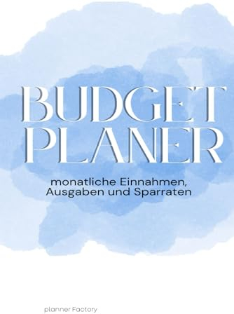 Budget Planer Haushaltsbuch zum eintragen | monatlicher Finanzplaner und Organizer Kassenbuch pastell blau: XXL Budget planner für 4 Jahre undatiert | deutsch A5
