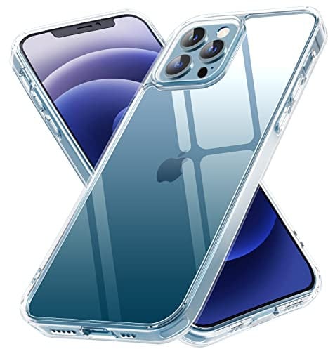 Vimiki Clear for iPhone 12 Pro Max Case, Anti-Yellowing Shockproof Protective Bumper Hard PC Phone Cases, Thin Slim Fit Cover,Clear