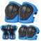 VICTGOAL Knieschoner Kinder Schonerset Inliner Schützer, 6 in 1 Schutzausrüstung Set für 3-8 Jahre Kleinkind Jungen Mädchen, für Skateboard Roller Skating Radfahren Sport (Größe S: 3-8 Jahre, Blau)