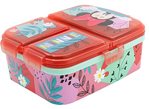 Stor BROTDOSE MIT MEHREREN FÄCHERN XL | MINNIE MOUSE MOUSE BEING MORE MINNIE MOUSE, Rosa