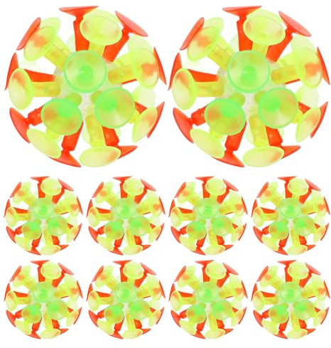 BESPORTBLE 10Er Set Saugnapfbälle Für Kinder Leuchtende Klebbälle Zum Aufkleben Und Abnehmen Kreatives Eltern-Kind Spielzeug Für Jungen Und Mädchen Partyspaß Und Geschenkidee