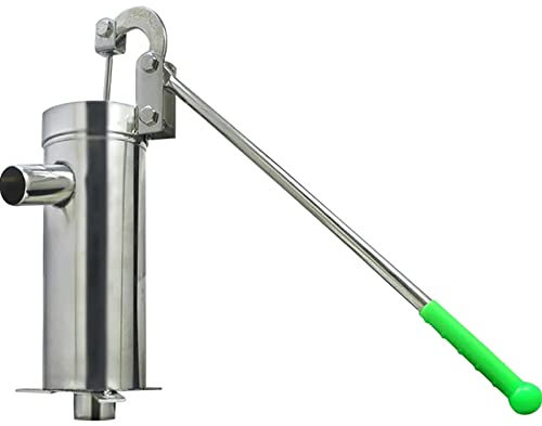 Handdruck-Brunnenpumpe, Edelstahl-Saugpumpe, manuelle Wasserstrahlpumpe, Haushaltsbrunnen, Handschüttel-Saugbrunnenpumpe, Grundwasser für Haus, Garten, Hof, Hebung 10 m