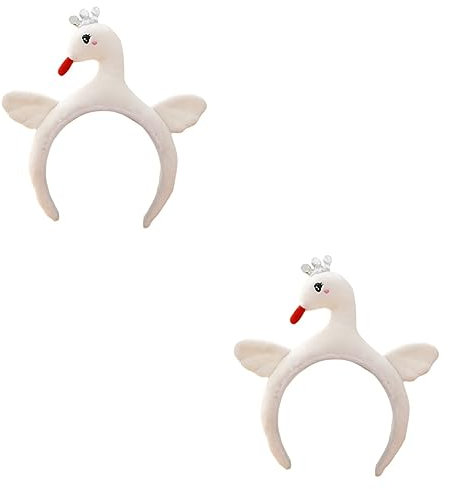 Beavorty 2stücke Kreativer Cartoon-schwan Haarreif Lustiger Haar-accessoire Für Partys Stirnband Für Dekoration Fotografie Für Frauen Und Mädchen Perfektes Für Familie Und Freunde