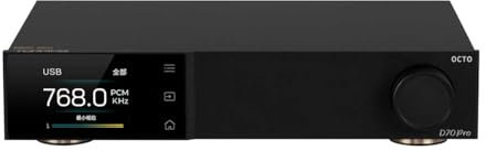Topping D70 Pro Octo DAC stationnaire avec Bluetooth et Affichage, Bluetooth 5.1, LDAC, Aurora Interface, RCA, XLR (Noir)