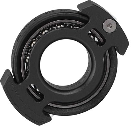 Fidget Ring, Metall Mechanische Sinn frei rotierenden Fidget Fein Polieren Taktile Komfort reduzieren Angst Portable Finger für Haus, Bus, Büro (Schwarz)