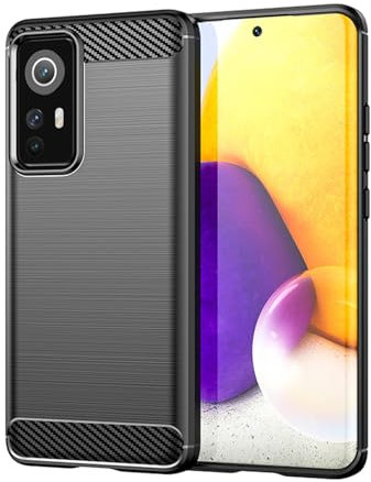 BORYA Funda para Xiaomi Redmi Note 12S 4G, Silicona Antigolpes Ultradelgado Premium Carcasa Suave TPU Bumper Estuche, Elegante Sedoso Sencillo Color Sólido Caso, Negro