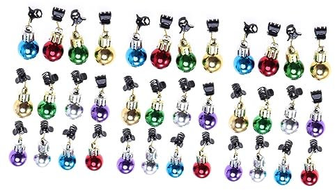 Garneck 36 STK weihnachtliche Bartclips Weihnachten Christbaumschmuck Bart Kugeln Gadgets für Männer Gesichtshaarkugeln Bart Haarschmuck helles Licht Spielereien Anhänger schmücken Mann