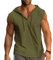 Cooleep Tank Top Herren Sommer Ärmellose Hoodie Sport Muskelshirts Baumwolle Gym Kapuzenpullover für Workout Bodybuilding Grün L