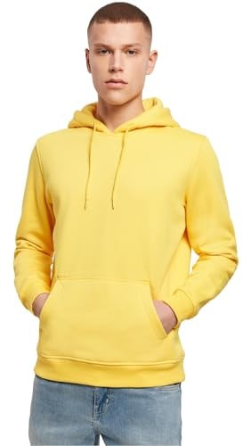 Build Your Brand Herren Kapuzenpullover Heavy Hoody, lässiger Hoodie für Männer, 3XL, Taxi Yellow