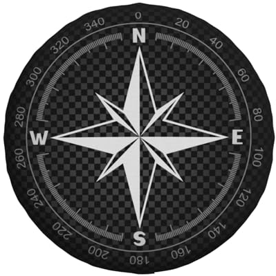 Housse de roue de secours universelle, boussole blanche - Housse de pneu de secours étanche à la poussière - Pour remorque, camping-car, SUV, voiture tout-terrain 35,6 cm