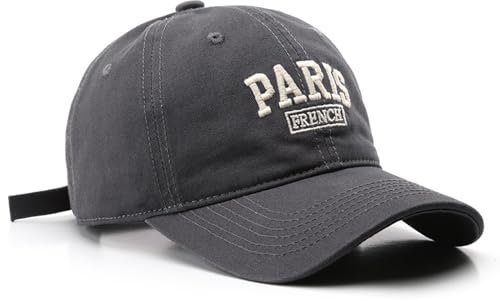 Paris Hat Unisex Baseball Cap Soft Sun Hat Adjustable Trucker Cap, GRAU, M-L