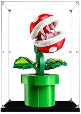Vetrina in acrilico per set di piante Lego Piranha 71426, custodia protettiva trasparente antipolvere, compatibile con Lego 71426 (il modello non incluso)
