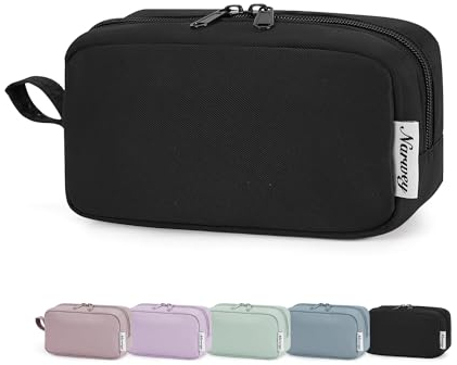 Kleine Make up Tasche für Handtasche, Klein Kosmetiktasche Damen Schminktasche, Kulturtasche Damen Kulturbeutel, Makeup Tasche Makeup Bag (Schwarz,Klein)