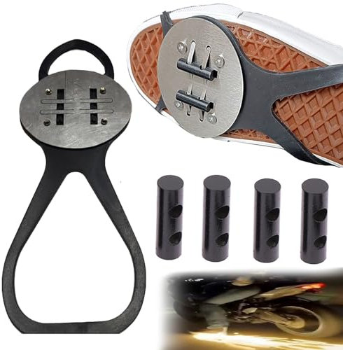 VISIOLEX Skateboard-Zubehör Rollerzugbehör, Schwarz, PP, Feuerstein Pads, Funken Fuß Druck Schieber, Fahrrad, Motorrad, Skateboard