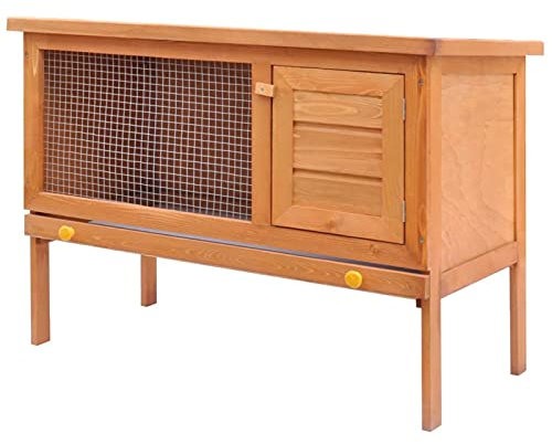 Keyroto Kaninchenstall Draußen Winterfest Hasenstall Heuraufe Kaninchen Kaninchenstall 1 Ebene Holz