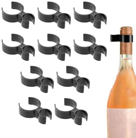 Generisch Champagner-Wunderkerzen-Flaschenhalter-Clips, Kuchen-Kerzen-Clips,10 Stück Champagnerflaschenhalter-Clips für die Küche - Flaschenhalter-Service-Clips für Jubiläen, Halloween,