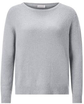 Rich & Royal Damen Strickpullover Cozy Crew Neck mit Alpaka anthrazit (14), XS