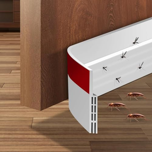 Door Draft Stopper, Under Door Sweep for Exterior & Interior Doors, Weather Stripping Door Seal, Garage Window Blocker Noise Cold Air Insulation, Draft Guard 2 W x 39 L White