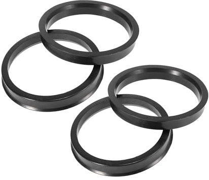 A ABSOPRO 4 Stücke Kunststoff Zentrierringe Distanzringe für Universal 64.1-74.1mm Schwarz Artikelaustausch