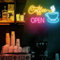 Xusdamyj Coffee Neon Sign, Open Coffee Neon Sign, Wall Mount, 40x30x1 cm / 15.7x11.8x0.39in, Neon Sign, Sign, Coffee Shop/Coffee House