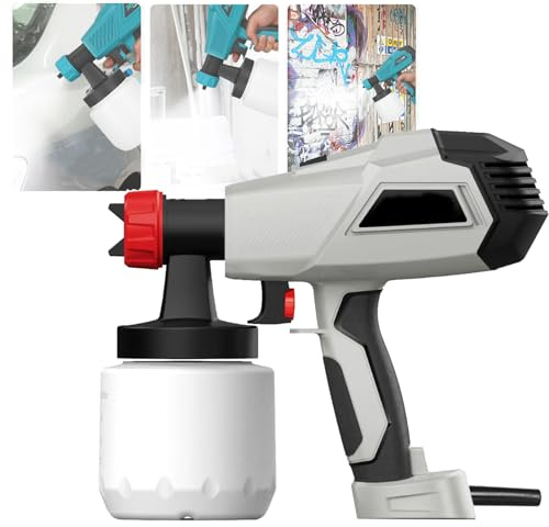 500W Electric Paint Sprayer,Paint Sprayer,with 2 Nozzles,800ml Capacity Container,1.5m Cord Length,Adjustable Spray Width,for House Painting,Interior and Exterior Decorative Paint Spraying