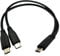 Halokny USB C Splitter Charge Cable,1 Feet USB Type C Male to 2 Dual USB Type C Male Y Splitter Extension Charging Cable(Only for Charging)