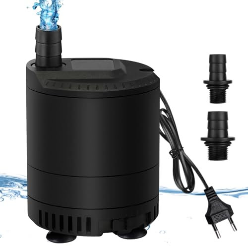 20W 1500L/H Unterwasserpumpe, Mini Wasserpumpe Klein, Aquariumpumpe, Ultra Leise Aquarium Pumpe, Aquarium Wasser Pumpe, Teichpumpe Tauchpumpe Klein Springbrunnenpumpe für Teiche, Garten, Brunnen