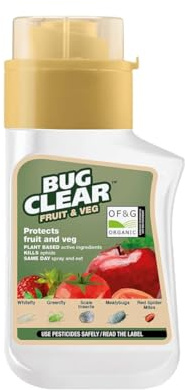 Bug Clear Fruit & Veg Concentrate - Plant Protection - Organic Insect Killer - Whitefly, Blackfly, Greenfly & Mites - 210ml