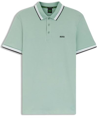 BOSS Men's Polo Shirt, Open Green 360, 5XL