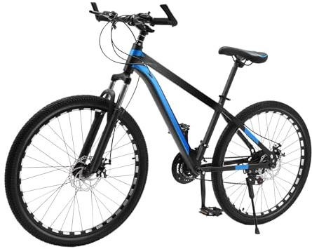 KLOOLIVE Mountainbike 26 Zoll Fahrrad 21 Gang Cityrad Bicycle Cycling Camping Bike Herrenfahrrad Damenfahrrad Schwarz und Blau