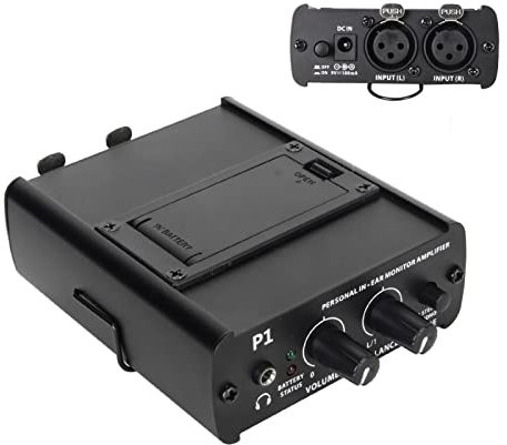 Mini Headphone Amplifier - Professional Design with Dual XLR Inputs for Stereo and Mono Monitoring, Volume Balance Control, 3.5mm Output with Distortion - Sound for Musician