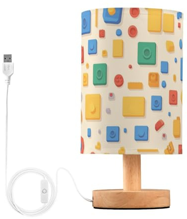 Foiosoh Lámpara de noche con forma de bloques de construcción USB, luz nocturna para niños, huracán