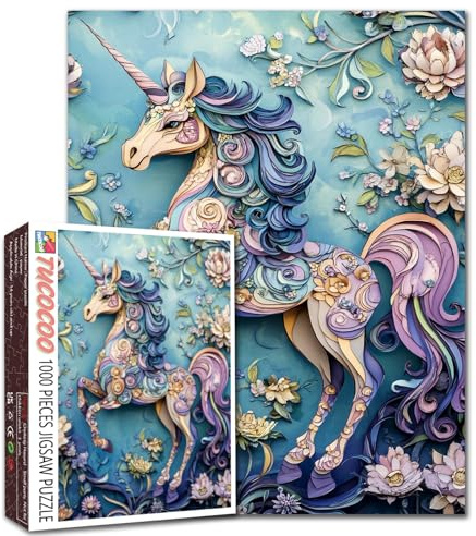 Einhorn-Graffiti-Puzzle, 1000 Teile, niedlich, bunt, lustig, Tier, Blumen, Pflanzen, Szene, Erwachsene, Anfänger, Familienaktivität, DIY, Basteln, Heimdekoration, Geschenk, 68 x 50 cm