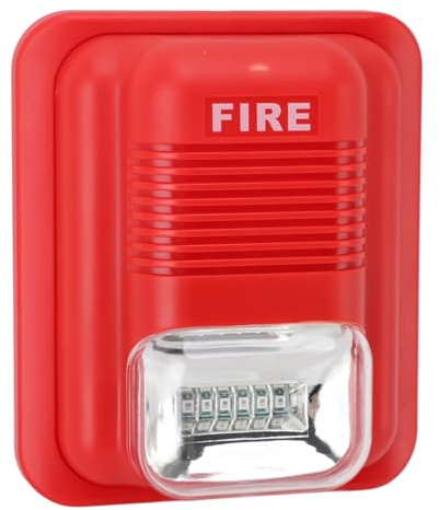 Sorandy LED Super Loud Sound Alarm mit Licht, 12 24 -V -Feueralarm Warnwarnwarns Siren Horn, Notfallalarm für Wohngebäude Einkaufszentrum Hotel Swimming Pool