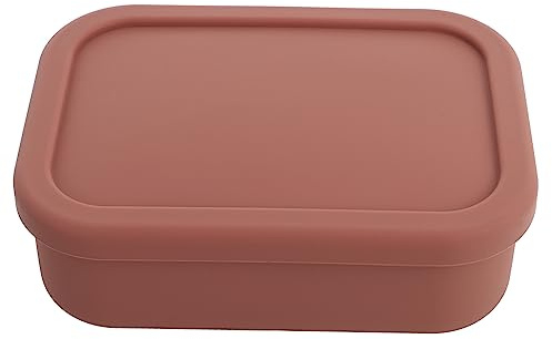 Cabilock Fiambrera con Compartimentos de Silicona para Caja de Almuerzo Sellada y Ligera Recipiente de Alimentos para Escuela y Oficina para Microondas