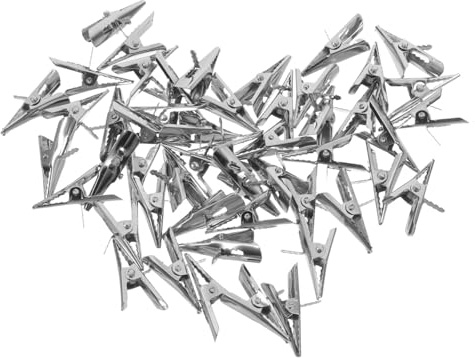 TOBBOMEY 50 Stück Teiliges Metall Clip für Weihnachtsbaumschmuck Multifunktionale Stabile Dekorationsklammern Einfach zu Befestigen für Weihnachtskugeln Schleifen und Baumbehang