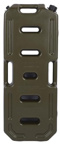 Luocute Bidon D' de 5,2 Gallons 20 L, Réservoir de Stockage de Carburant en ABS Haute Résistance avec Poignée et Système de Bec Verseur, Résistant aux Chocs pour Voiture Moto UTV ATV (Sans support)