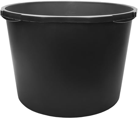 Garronda 2 Pack 90 L Abdeckfolie Malerfolie Abdeckplane HDPE GD-0170 | Robuste Kunststoffwanne aus recyceltem PE, mit Griffen, als Mörtelkasten für Baustelle, Garten, Haushalt und Werkstatt
