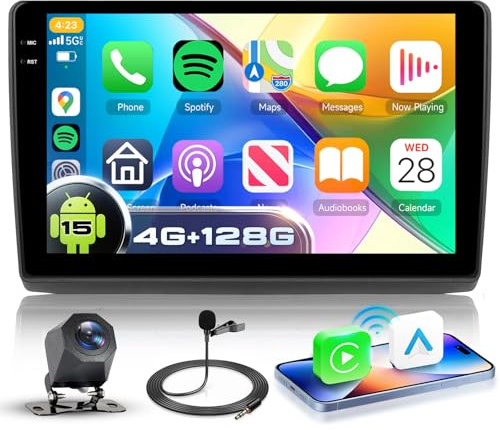 VECHTEL 4G+128G Autoradio Android 15 pour Renault Trafic 2001-2010/Opel Vivaro 2006-2010/Nissan Primastar 2006-2014,10.1'' InCell Touchscreen avec Carplay Android Auto GPS WiFi Bluetooth FM RDS Caméra