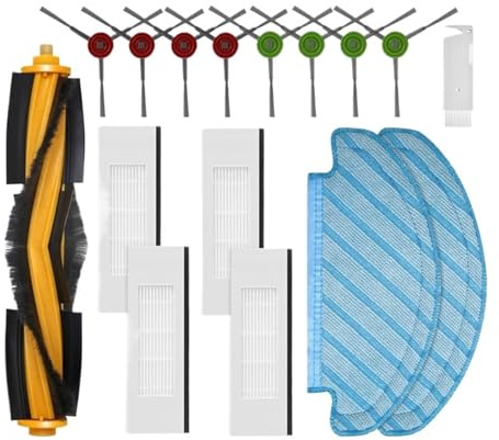 NXTIBRAV Ersatz-Zubehör for Yeedi, Vac Max Und Vac Station Saugroboter: Haupt- Und Seitenbürste, HEPA-Filter, Wischtuch